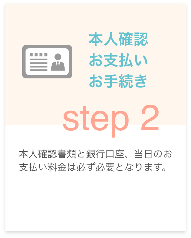 本人確認お支払いお手続き